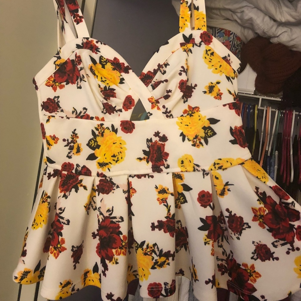 Material girl peplum top